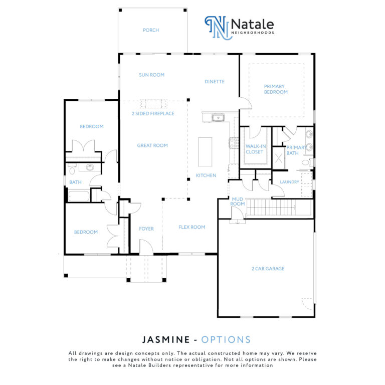 Jasmine Floorplan -Options